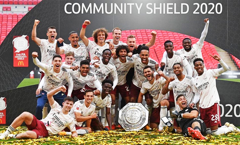 Arsenal derrotó a Liverpool por penales y se llevó la copa FA Community Shield