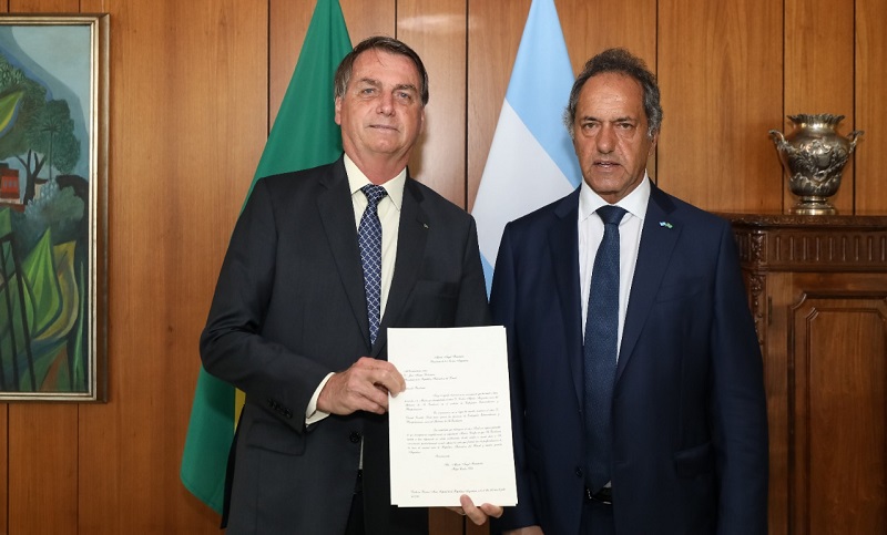 Bolsonaro se reunió con Scioli y aseguró que Brasil y Argentina “van a trabajar juntos”