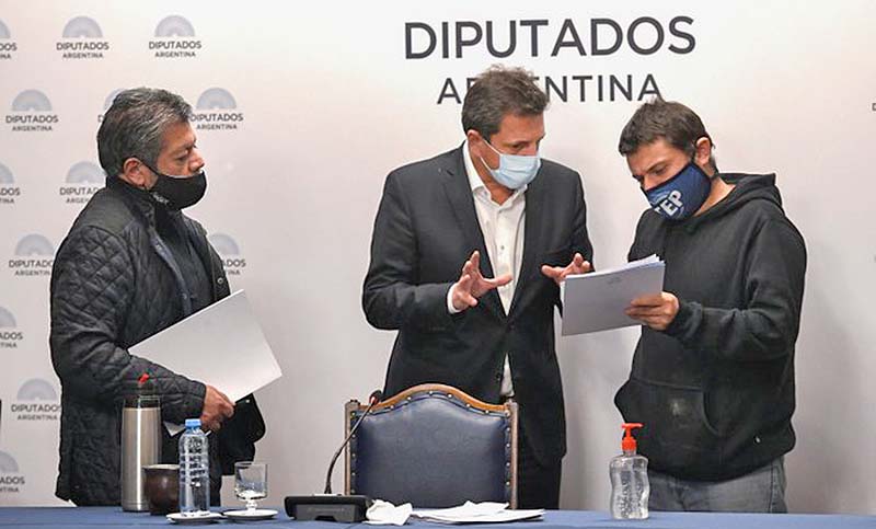 Gerardo Martínez presentó ante Massa en el Congreso un Plan de Desarrollo Humano Integral