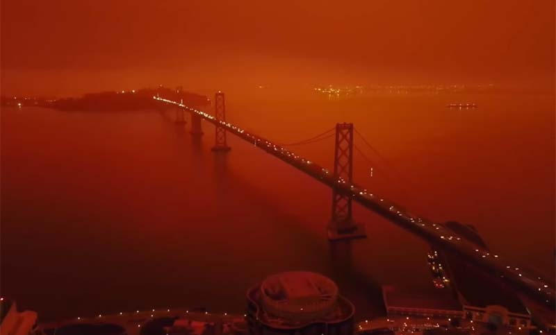 VIDEO: El cielo de San Francisco se tiñe de rojo y capta miles de miradas por su aspecto apocalíptico