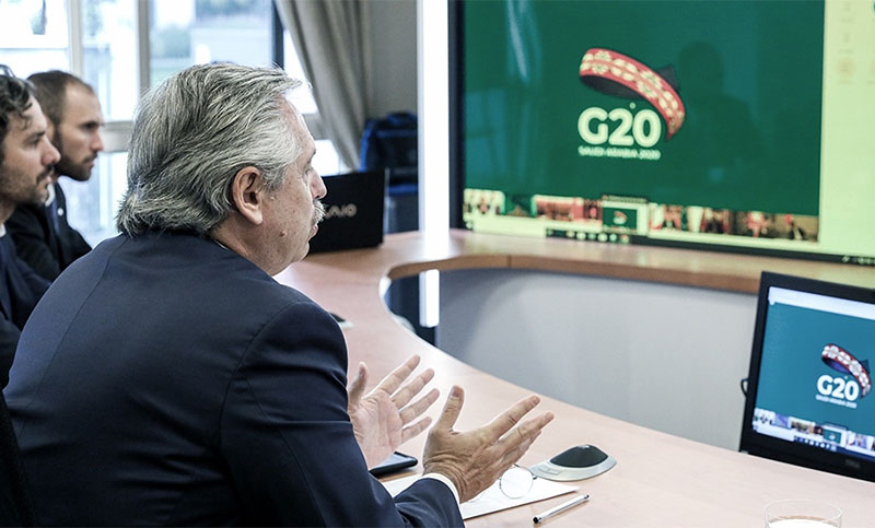 Un Pacto de Solidaridad Global y un Fondo Humanitario, las propuestas de Fernández en la Cumbre del G20