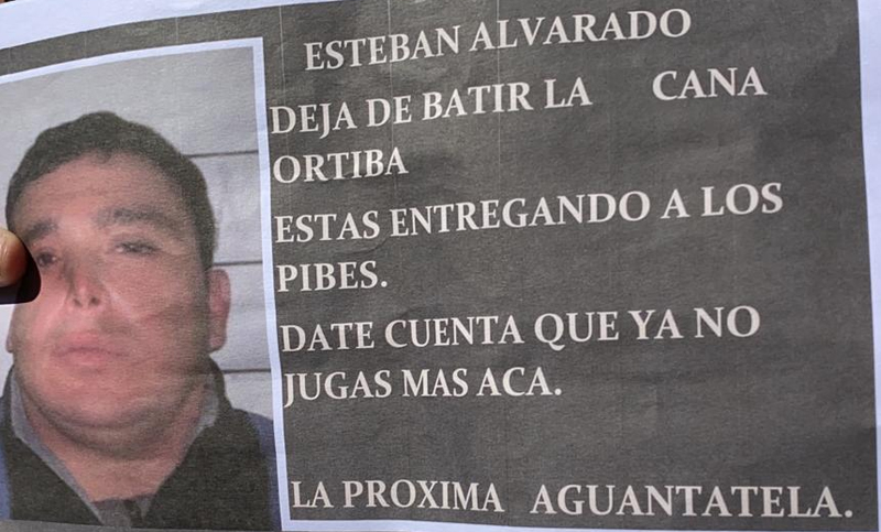 Violenta balacera y un cartel con amenazas: coletazos de la causa contra Esteban Alvarado