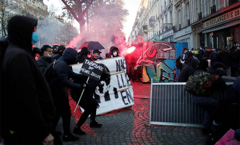 Masivas protestas, disturbios y represión en las calles francesas