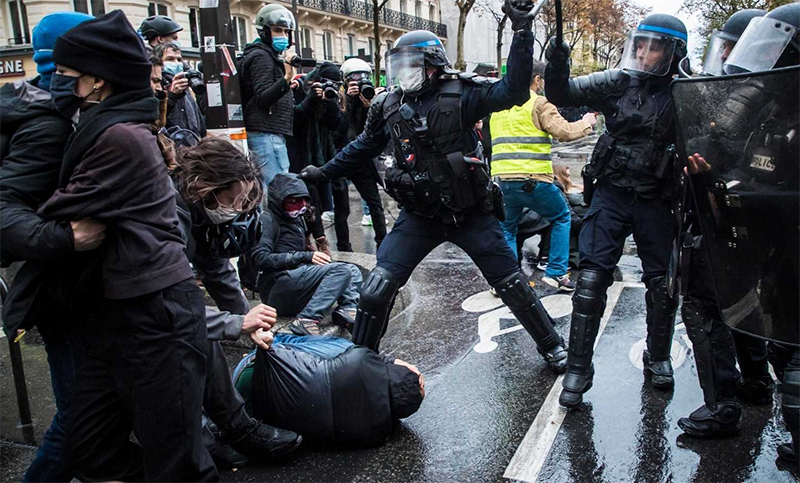 Incidentes en París y Lyon en marchas contra la nueva Ley de Seguridad y la violencia policial