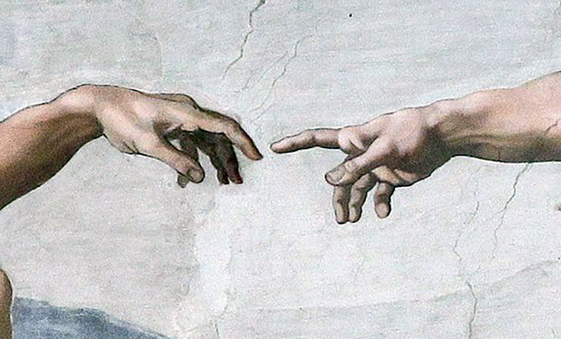 ¿Por qué no se tocan los dedos en la Creación de Adán de Miguel Ángel?