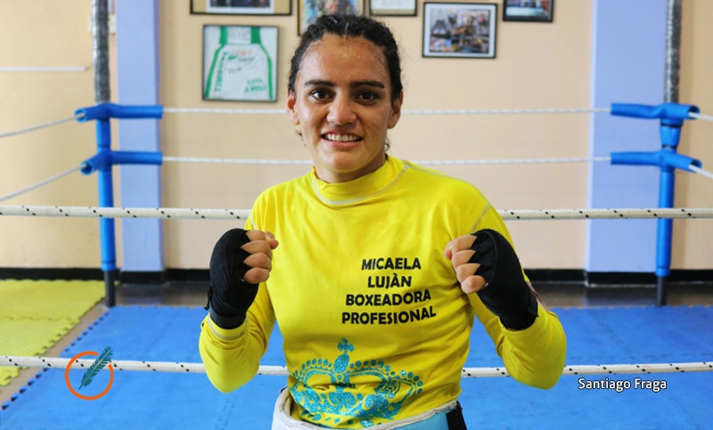 Micaela Luján espera «una pelea dura» por el título mundial de boxeo