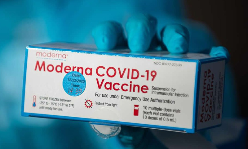 La segunda dosis de la vacuna de Moderna puede administrarse hasta seis semanas después de la primera
