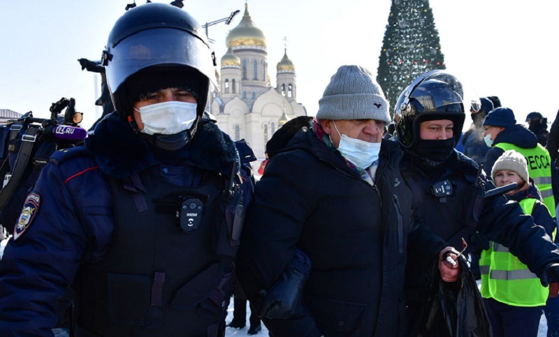 Rusia: más de 3.200 detenidos en protestas que pedían la liberación de un líder opositor