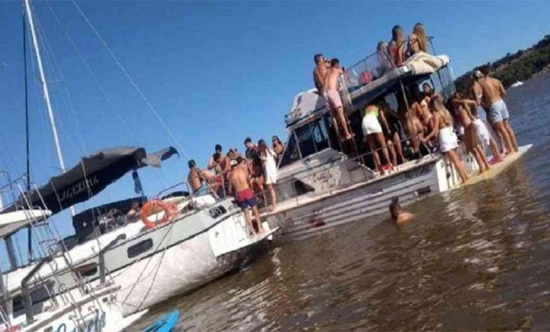 Organizaron una fiesta clandestina en un yate y casi se hunde en el río Paraná