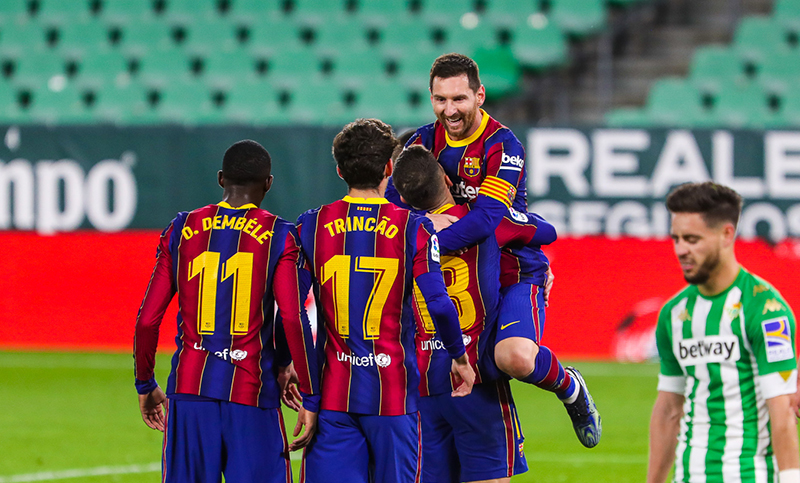 Messi convirtió un gol y Barcelona ganó con lo justo ante el Betis