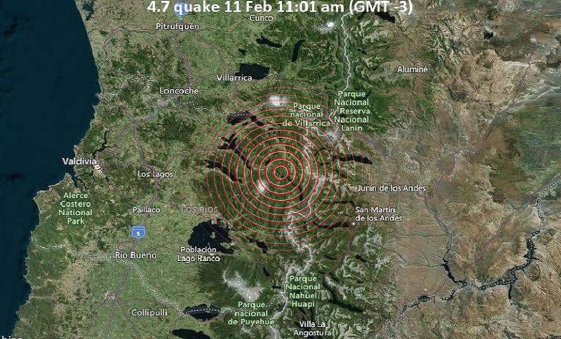 Un sismo en Chile de 4,7 de magnitud hizo temblar a Bariloche y San Martín de los Andes