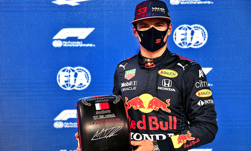 Verstappen en el primer lugar de la clasificación del Gran Premio de Bahréin