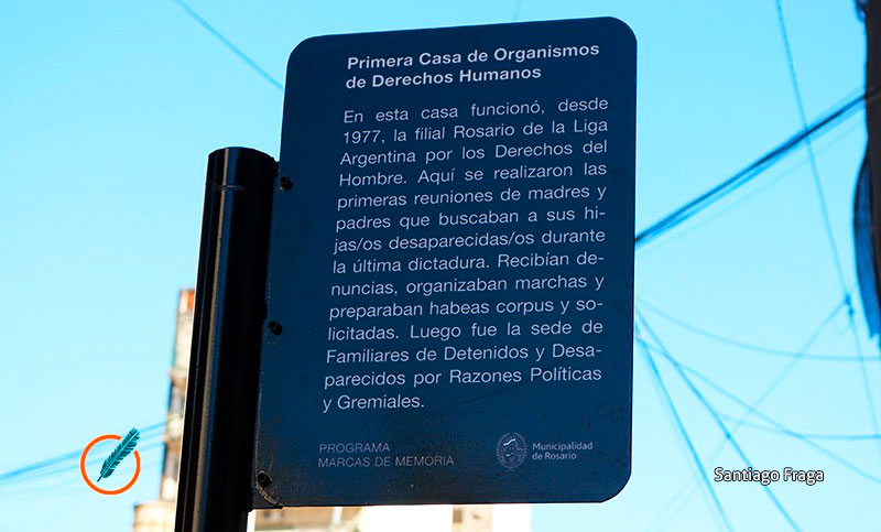 Señalizan la primera casa de los Organismos de DDHH en Rosario
