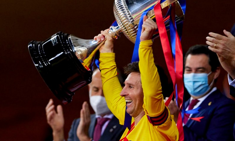 Messi anotó un doblete y Barcelona se consagró campeón de la Copa del Rey