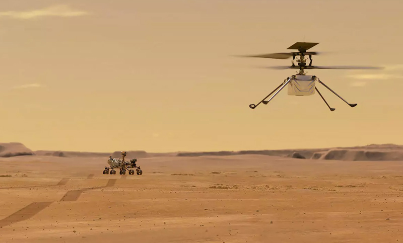 La Nasa prepara el mini helicóptero Ingenuity para su primer vuelo en Marte
