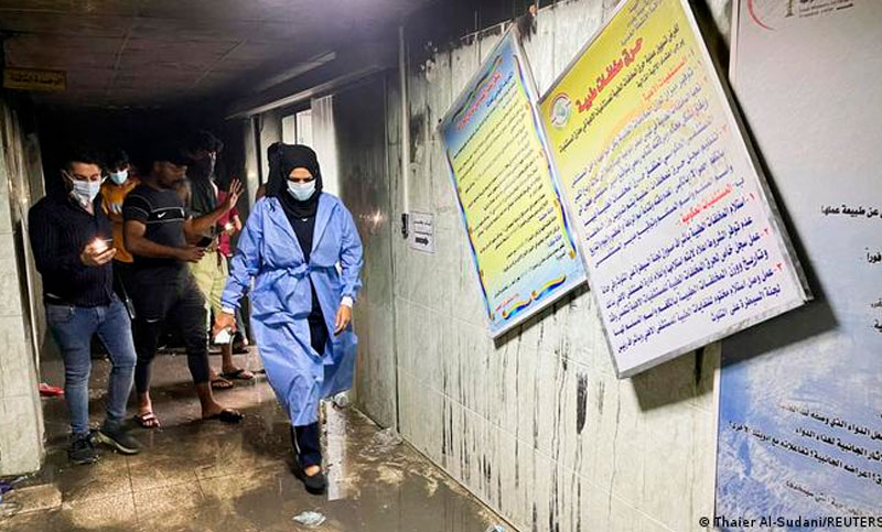 Bagdad: se incendió un hospital para pacientes con coronavirus y murieron al menos 82 personas