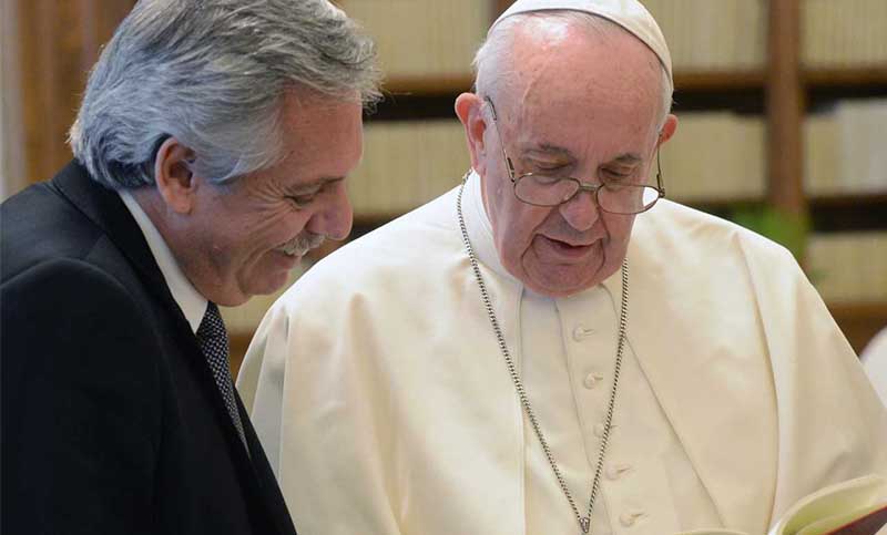 El Presidente se reunió a solas con el papa Francisco en el Vaticano