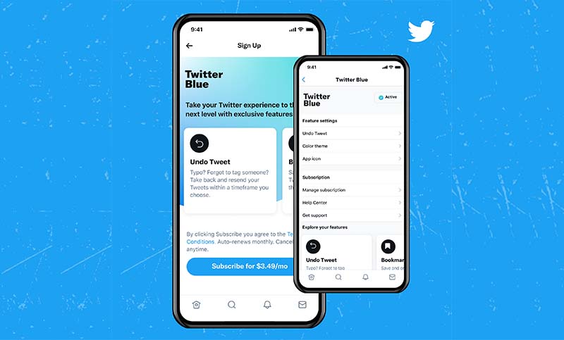 La primera oferta de suscripción paga de Twitter: Twitter Blue