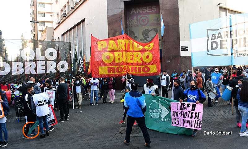 La Unidad Piquetera se manifestó frente al Ministerio de Trabajo de la Nación