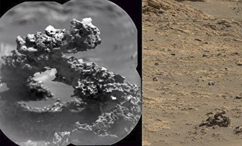 El rover Curiosity de la NASA descubrió arcos de piedra en Marte