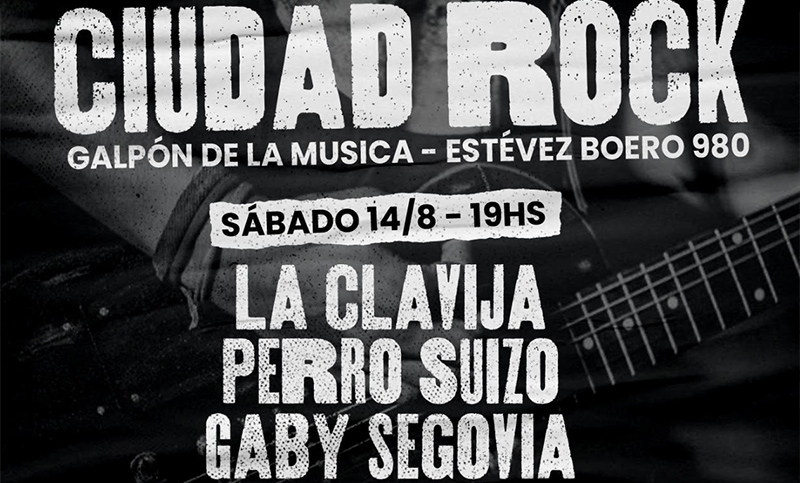 La Clavija, Perro Suizo y Gaby Segovia encabezan el festival Ciudad Rock