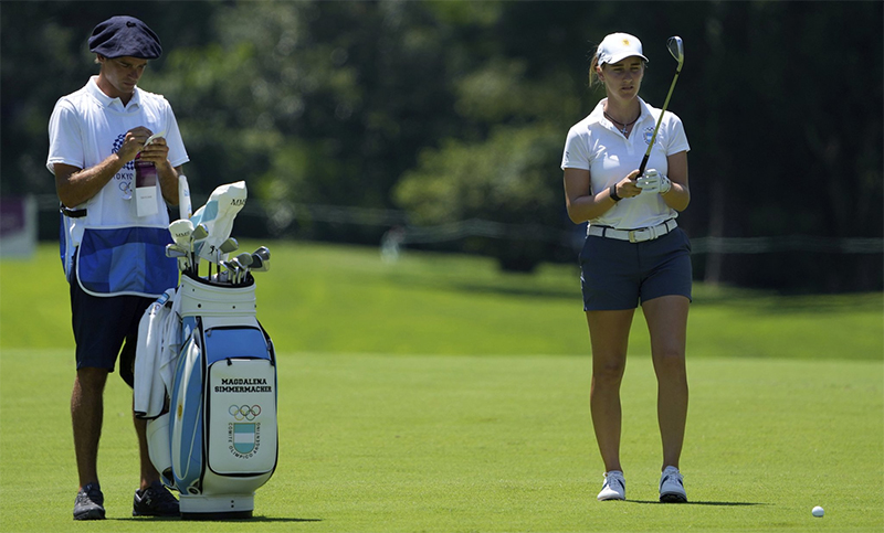Magdalena Simmermacher mejoró su registro en la segunda jornada del golf en Tokio 2020
