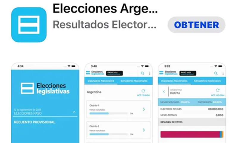 Lanzaron una App para seguir los resultados de las elecciones PASO