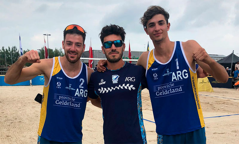La dupla argentina de beach voley se subió al podio en los Países Bajos