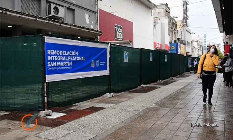 Plan de obras: comenzó la remodelación de peatonal San Martín
