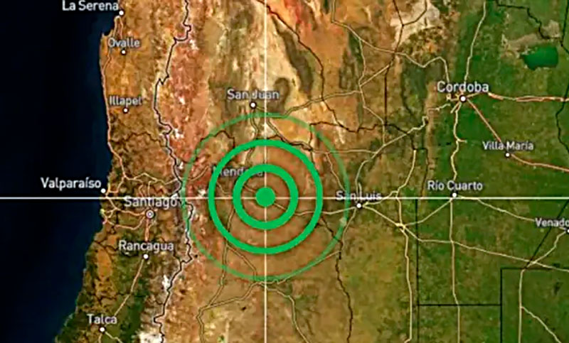 Un nuevo movimiento sísmico, de 5,2 grados en la escala de Richter, se registró en Mendoza