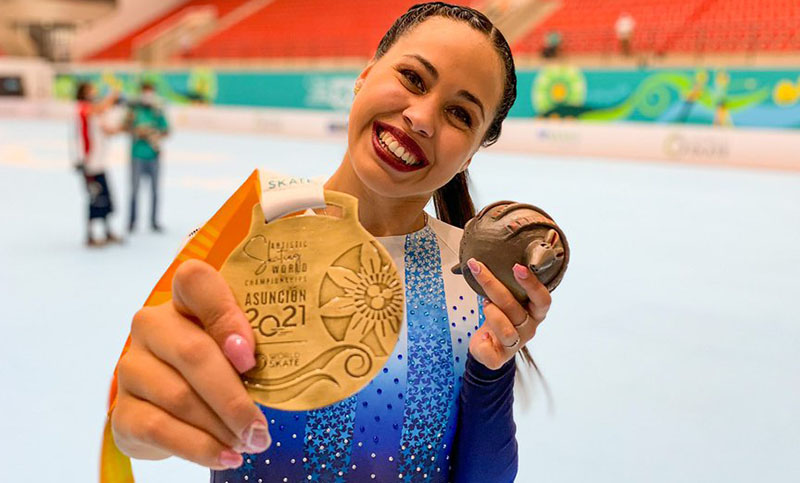 La campeona mundial de patín artístico Giselle Soler busca apoyo económico para su carrera deportiva