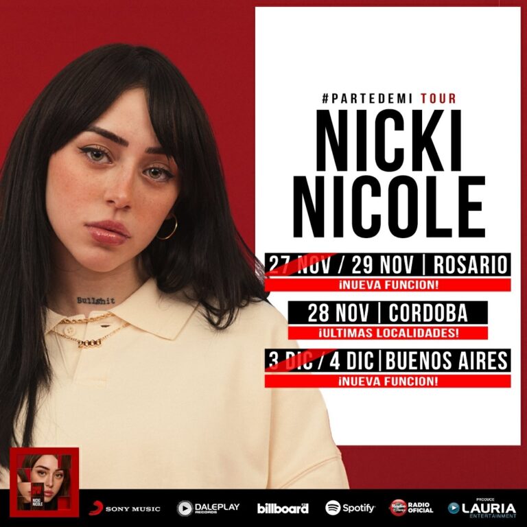 Nicki Nicole anunció nuevas funciones en Rosario y Buenos Aires y
