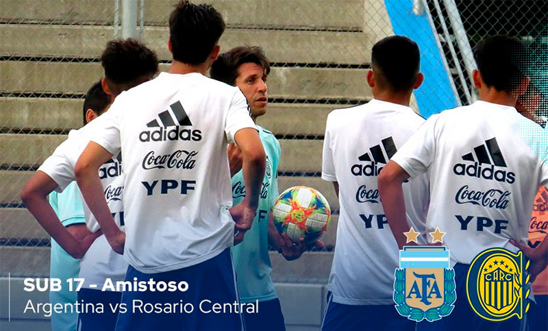 La selección argentina Sub 17 enfrenta a un combinado de Rosario Central