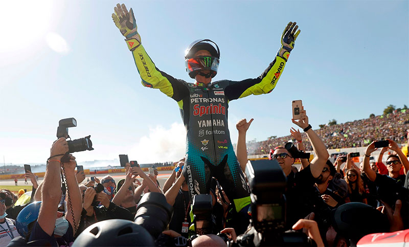 El histórico Valentino Rossi corrió hoy su última carrera en el MotoGP