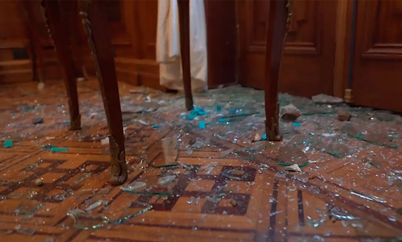 Cristina Fernández mostró los destrozos en su despacho: «Inmensa pena»