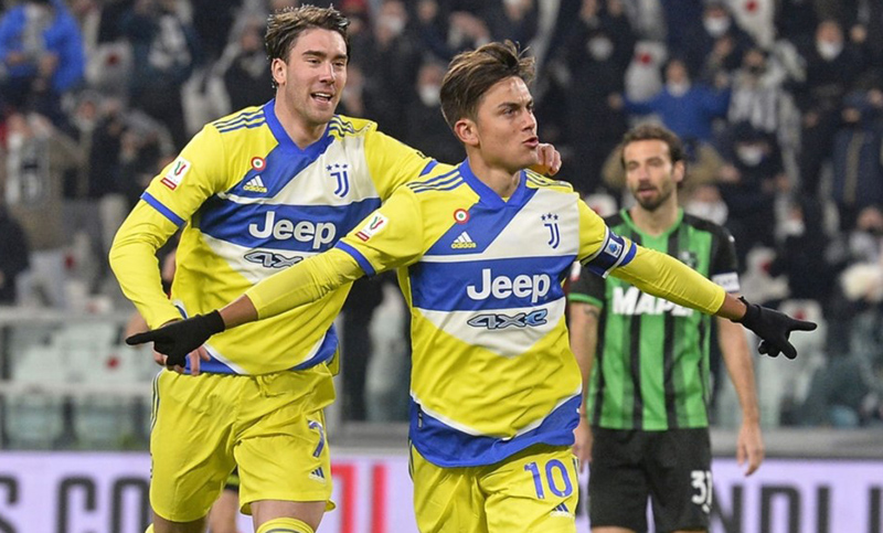Juventus, con gol de Dybala, venció por 2 a 1 a Sassuolo