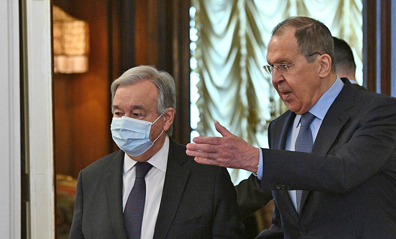 El jefe de la ONU llegó a Moscú y pidió un cese del fuego en Ucrania «lo antes posible»