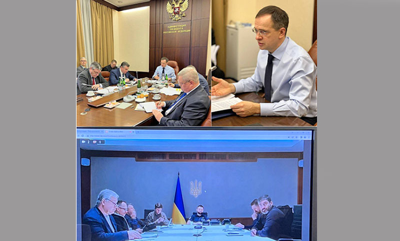 Se reanudan por videoconferencia las negociaciones entre Rusia y Ucrania
