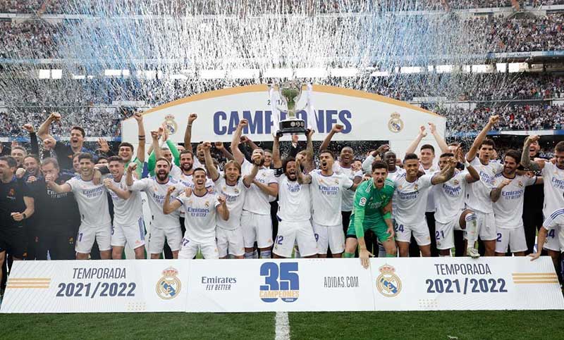 Real Madrid goleó a Espanyol y se consagró campeón de LaLiga