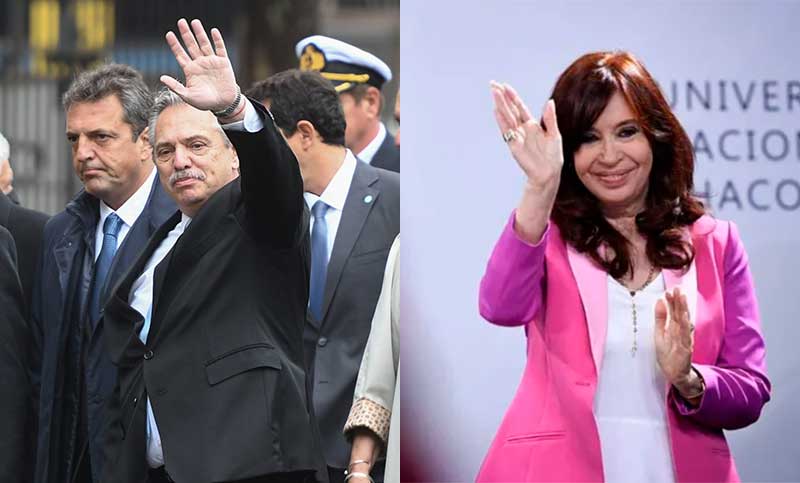 El presidente pidió por «más unidad que nunca» y Cristina destacó «el amor de siempre» al país