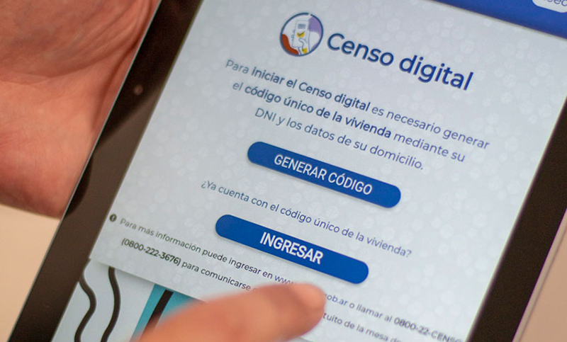 Más del 30% de los hogares ya completaron el Censo Digital
