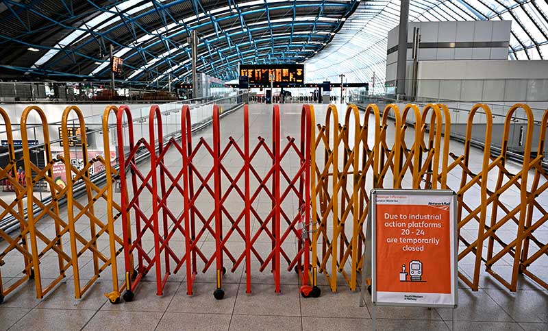 Se reanuda la huelga ferroviaria en Gran Bretaña tras el fracaso de las negociaciones