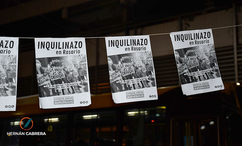 Inquilinos protestaron en el centro rosarino para rechazar modificaciones a la Ley de Alquileres
