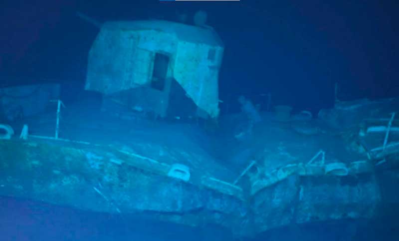 Hallaron un barco estadounidense hundido a casi 7.000 metros de profundidad