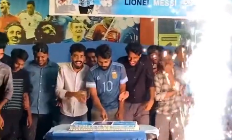 El cumpleaños de Lionel Messi se festejó hasta en la India