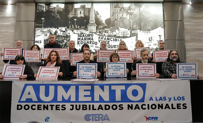Ctera volvió a reclamar por la situación de docentes jubilados que tienen cajas transferidas a Nación