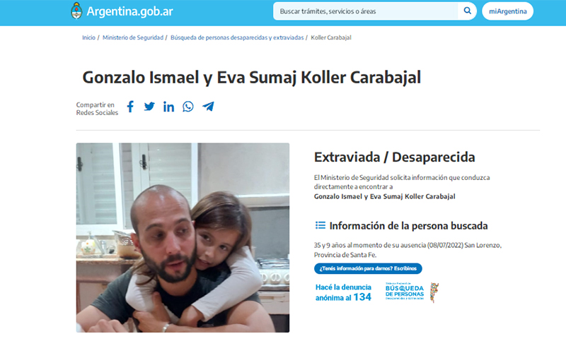 Ampliaron a nivel nacional la búsqueda de la hija de la folclorista Roxana Carabajal