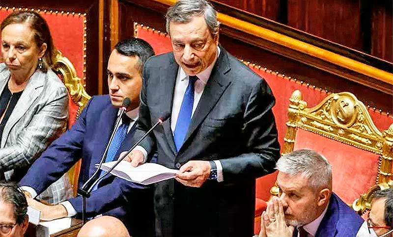 Draghi se muestra dispuesto a seguir como primer ministro de Italia pero pone condiciones