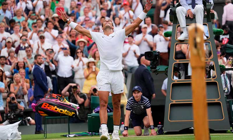 Nadal venció a Fritz y se clasificó semifinalista de Wimbledon