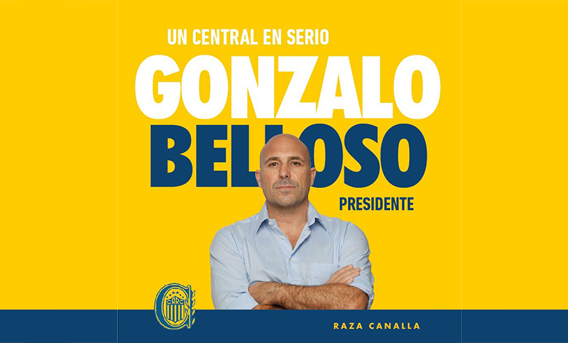 Gonzalo Belloso será candidato a presidente de Rosario Central